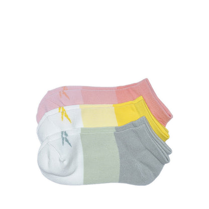 3P Ankle Girl's Socks - Grey/Rose/Yellow