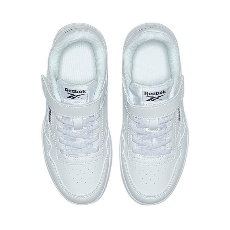 Reebok Court Advance Elastic Top Strap Kids Boys Shoes - White