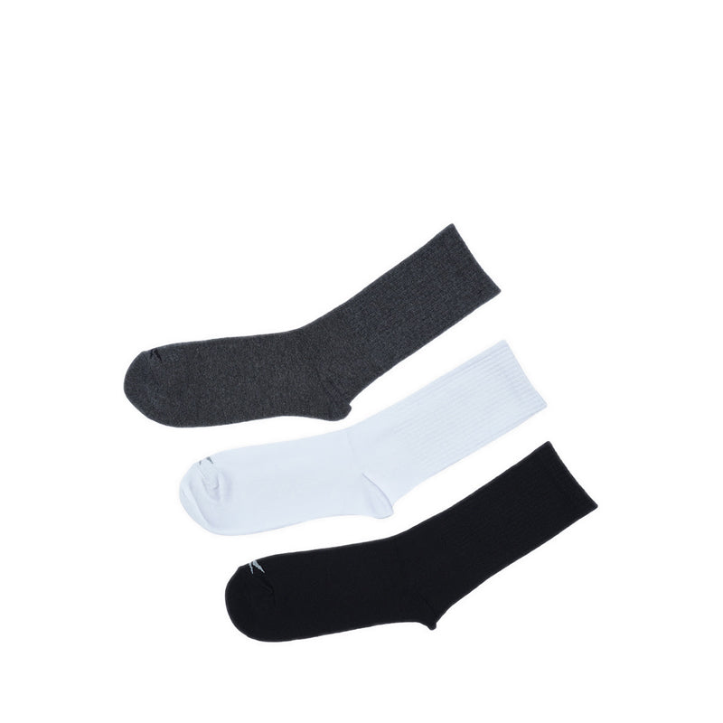 3P Crew Men's Socks - Dark Melange/White/Black