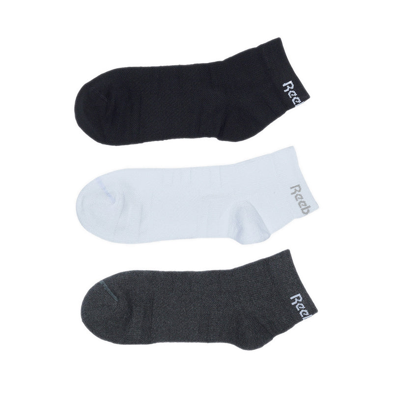 3P Ankle Reversible Unisex's Socks - Black/White/Dark Melange